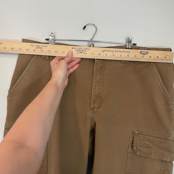 Duluth Trading Co Flex Fire Hose Fleece Lined Cargo Pants Brown Tan Mens 44x32 - Picture 2 of 9